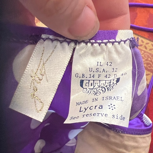 Gottex NWT Purple Polka Dot Bikini - Size 12 - Stunning & Flattering! - Picture 5 of 9